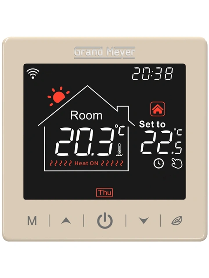 Programmējams temperatūras regulators ar Wi-Fi tālvadības piekļuvi SN-15, 16A, 3,6 kW